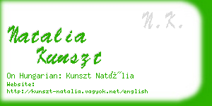natalia kunszt business card